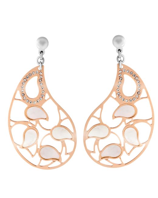 Orphelia Metallic Ladies Embellished 'Lana' 925 Sterling Drop Earrings