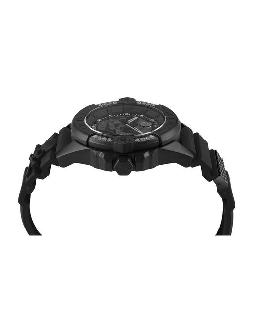 Philipp Plein Black The $Kull Genderless Watch Pwnaa0322 Silicone