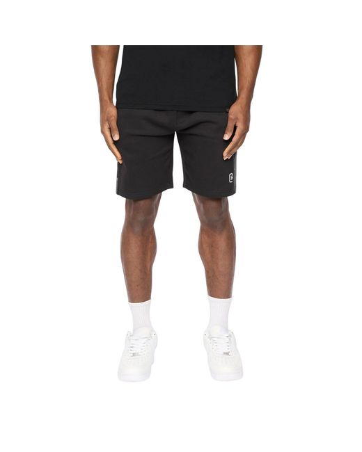 Crosshatch Black Branton Shorts for men
