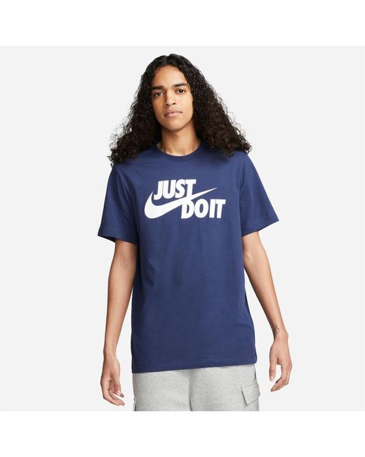 Nike Blue Do It Swoosh T Shirt for men