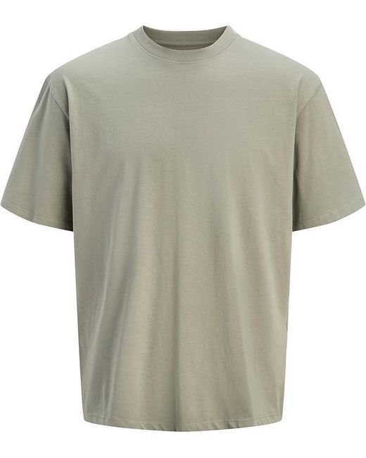 Jack & Jones Gray Crew Neck T-Shirt Short Sleeve Casual for men