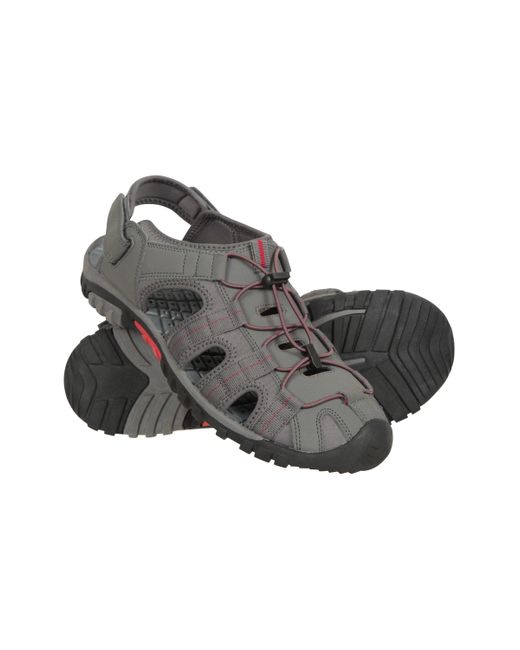 Mountain Warehouse Gray 'Trek' Shandal With Foam Insert Neoprene Upper Soft Lining Summer Beach Sandals for men