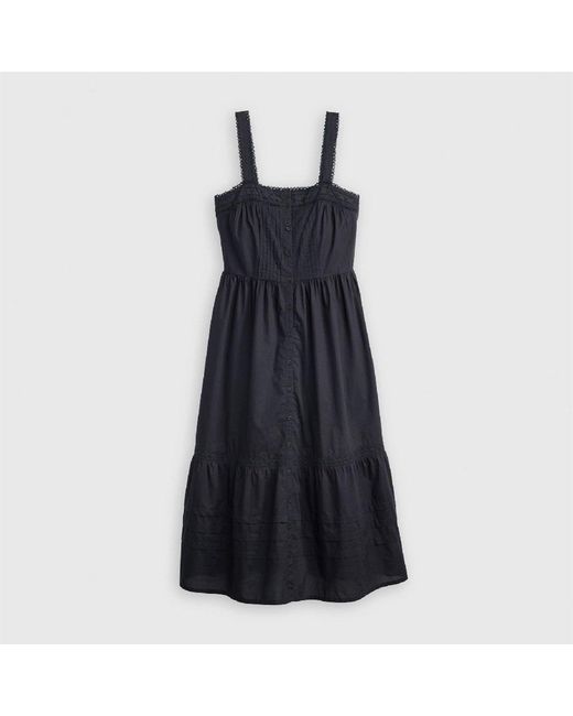 Levi's Blue Levi's Cici Square Neck Sleeveless Midi Dress