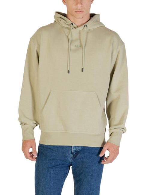 Boss Weevo 2 Pullover Hoodie in het Natural voor heren