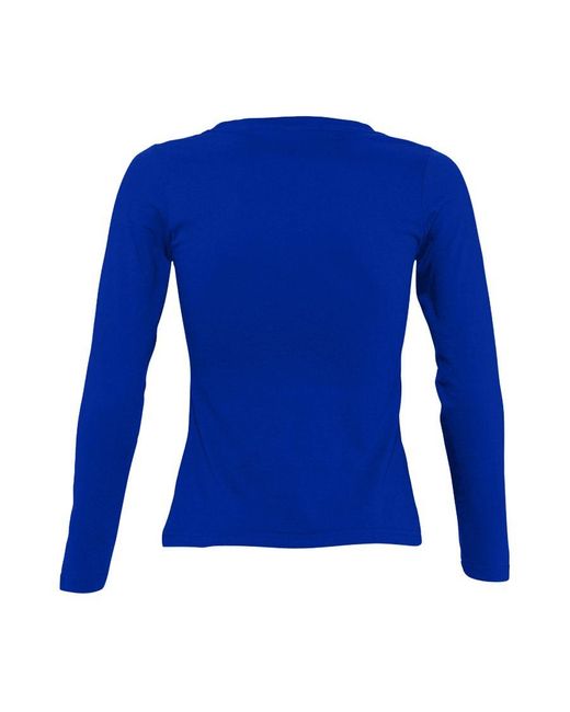 Sol's Blue Ladies Majestic Long Sleeve T-Shirt (Royal)