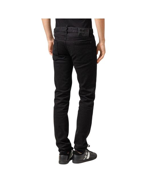 DSquared² Black Slim Fit Jeans Cotton for men