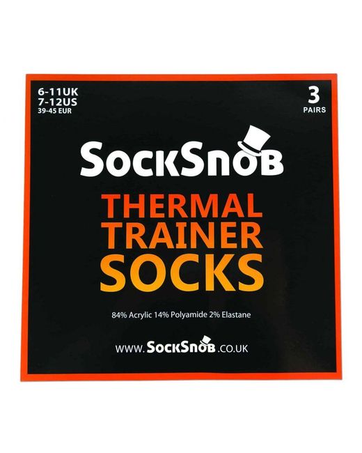 Sock Snob Blue 3 Pairs Thick Cushioned Low Cut Ankle Thermal Trainer Socks for men