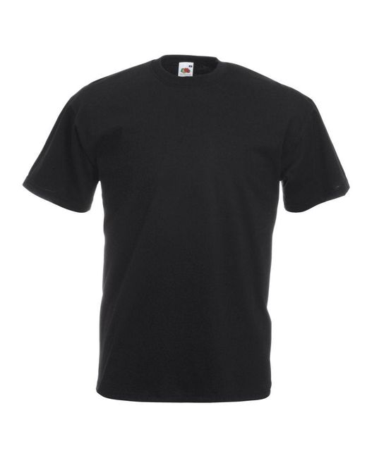 Fruit Of The Loom Black Valueweight Short Sleeve T-Shirt for men