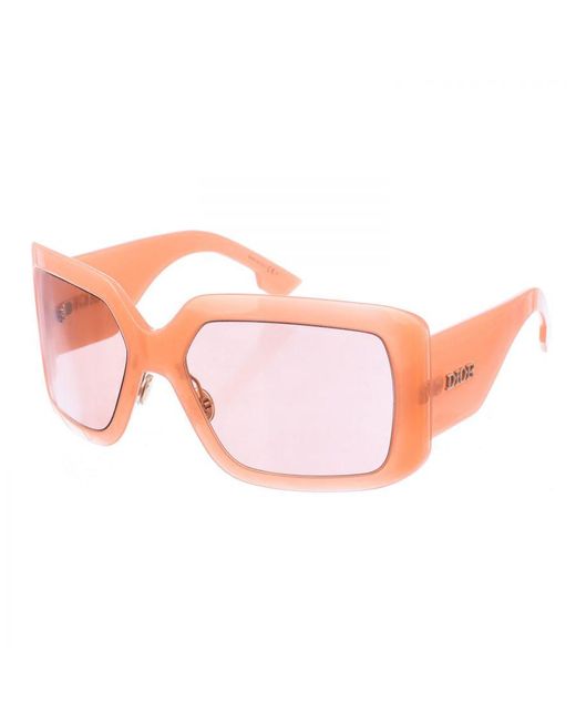 Dior Vierkante Acetaat Zonnebril Voor Van Solight in het Pink