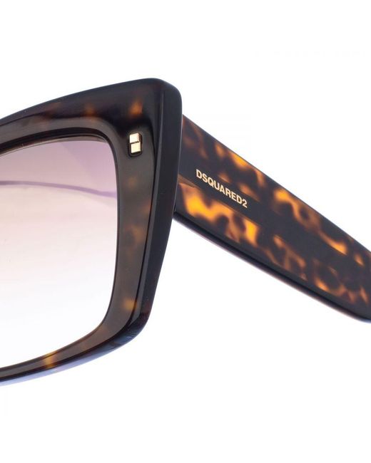 DSquared² Brown Butterfly-Shaped Acetate Sunglasses D20017S