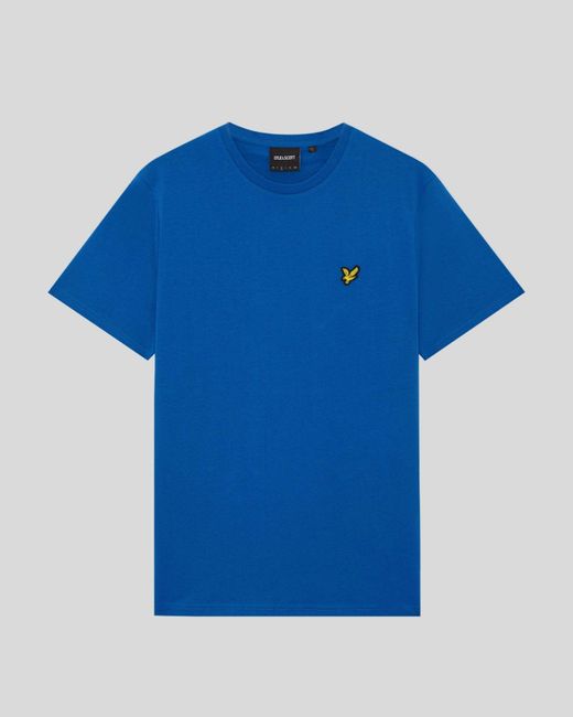 Lyle & Scott Blue Cotton Crew Neck T-Shirt for men