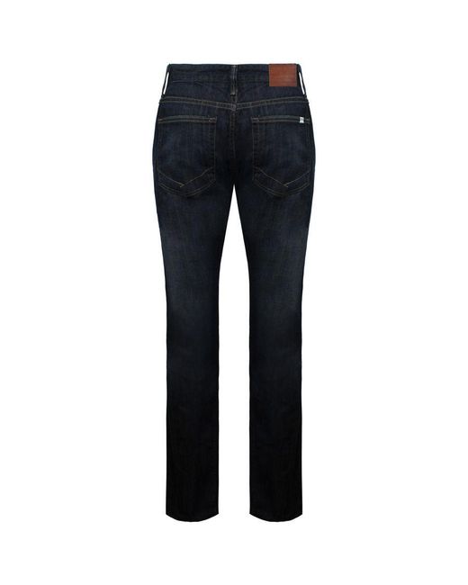 Vans Blue Off The Wall V66 Slim Low Rise Straight Leg Dark Denim Jeans Vk4F8F4 for men