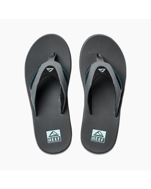Reef Black Fanning Sandals Gunmetal/Ocean for men