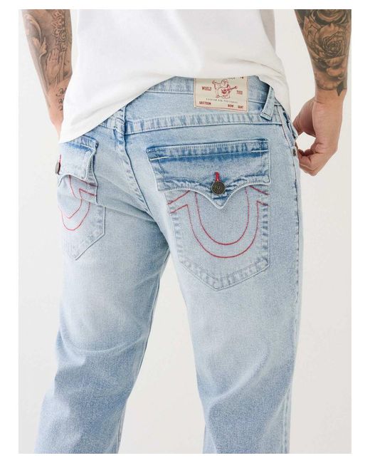 True Religion Blue Billy Single Needle Flap 34In for men