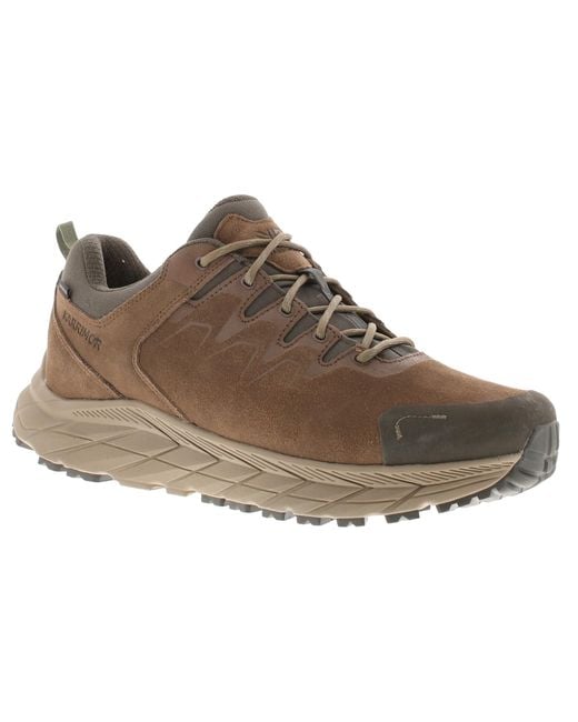 Karrimor Brown Walking Trainers Boots Goshawk Low Wt Leather Lace Up Gunsmoke for men