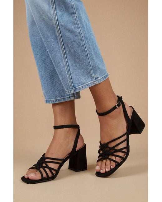 Oasis Blue Hettie Strappy Block Heel Sandals