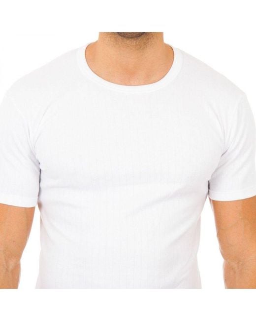 Abanderado White Thermal Short Sleeve T-Shirt 0206 for men