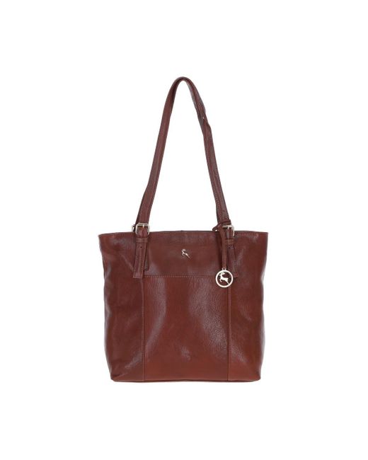 Ashwood Leather Purple 'Evie' Classic Real Tote Bag