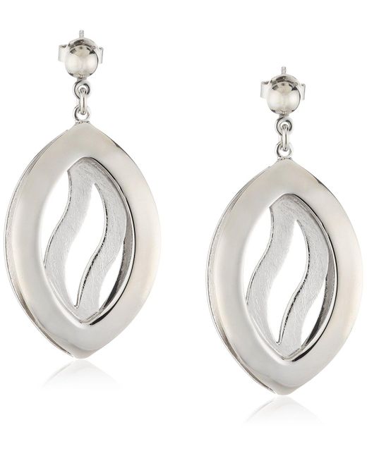 Orphelia Metallic 925 Sterling Drop Earrings