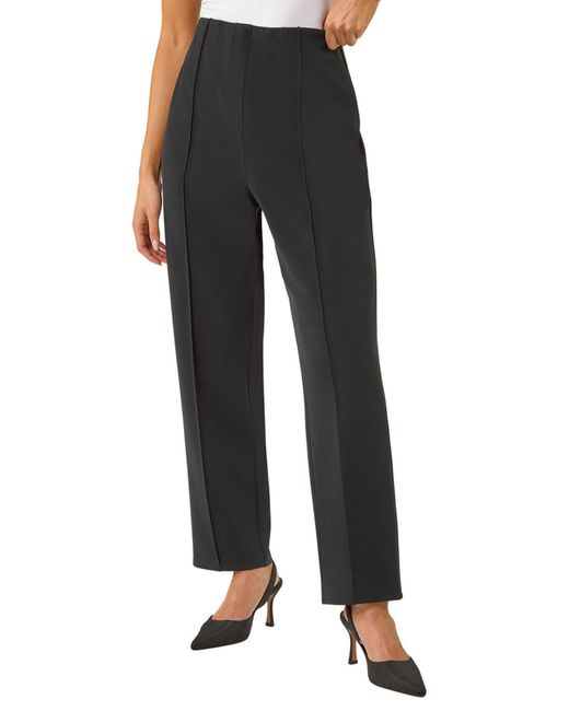 Roman Black Petite Premium Stretch Twill Trouser
