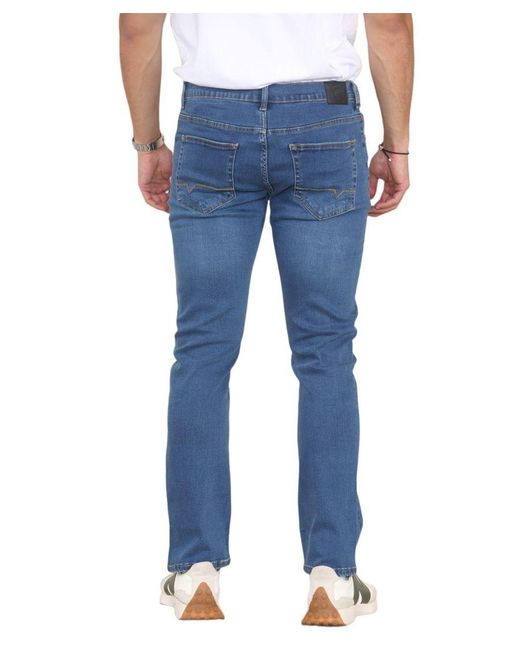 MYT Blue Straight Leg Jeans Hyper Stretch Denim for men