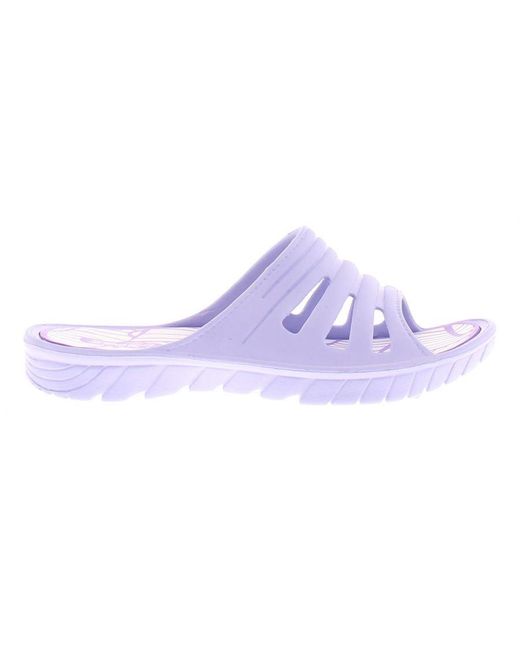 Wynsors Purple Flat Jelly Sandals Mondial Slip On