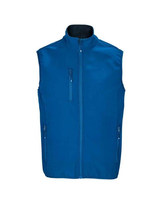 Sol's Blue Falcon Softshell Recycled Body Warmer (Royal) for men