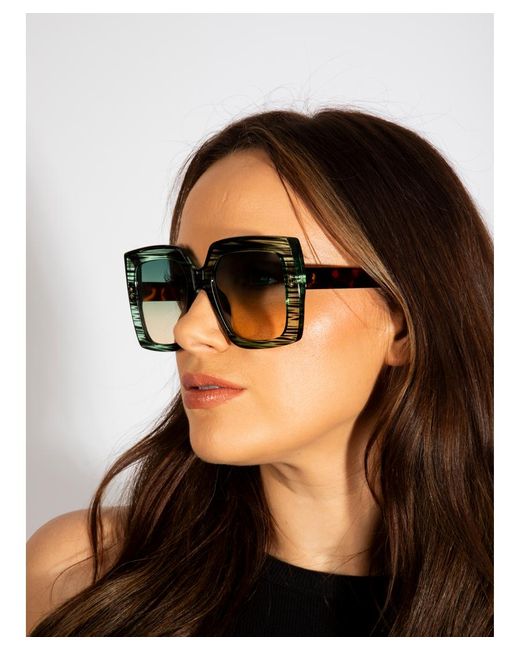 SVNX Green Oversized Square Frame