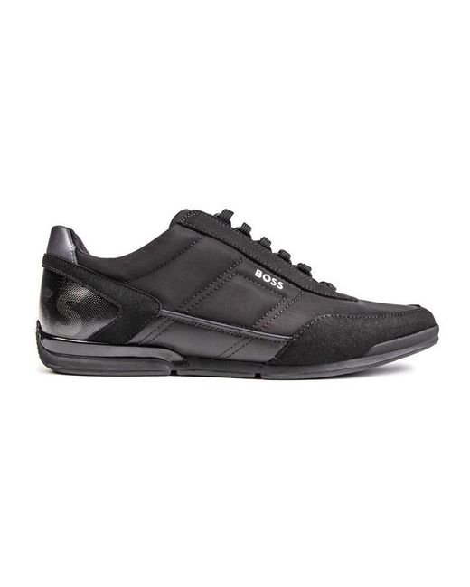 BOSS by HUGO BOSS Saturn Low Trainers Nylon in Black for Men Lyst UK
