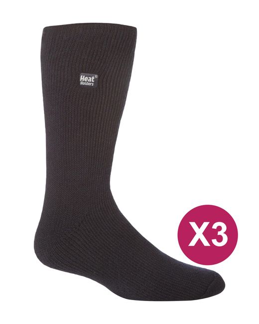 Heat Holders Black 3 Pack Multipack Insulated Thermal Socks For Winter for men