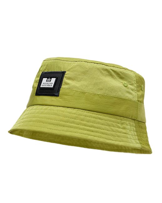 Weekend Offender Green Accessories Long Beach Bucket Hat for men