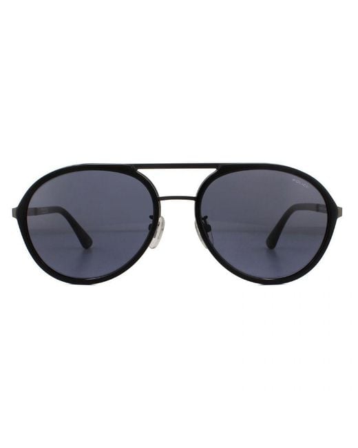 Police Blue Aviator Matte Gunmetal Sunglasses for men