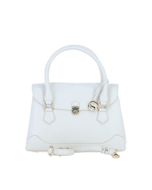 Ashwood Leather White Premium Shoulder Bag With Detachable Crossbody Strap