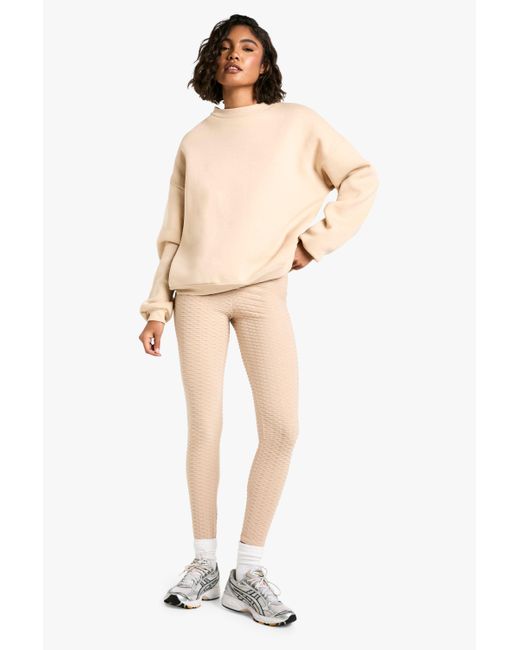 Boohoo Natural Tall Honeycomb Legging