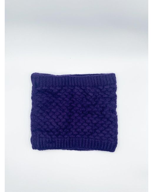 SVNX Blue Fleece Lined Textured Neck Warmer for men