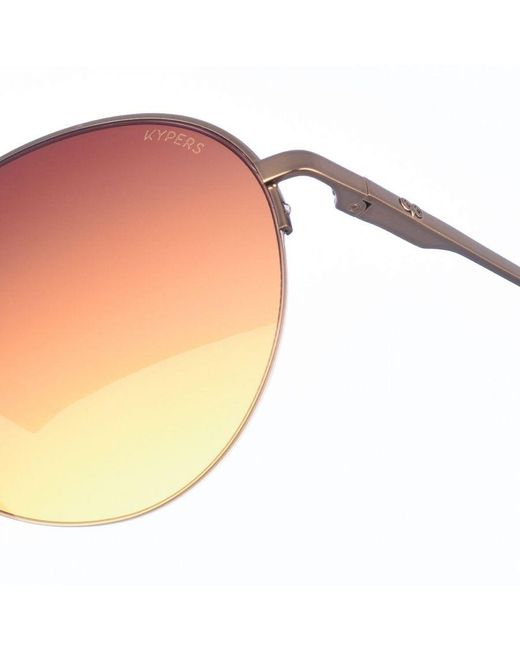 Kypers Pink Maxy Oval-Shaped Metal Sunglasses