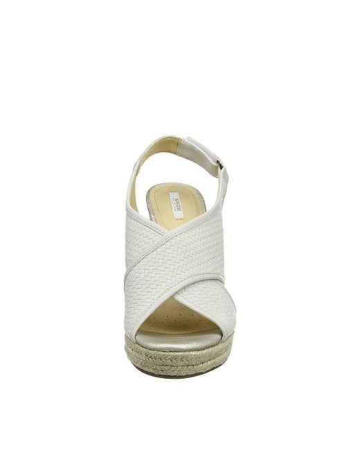 Geox White Donna Janira C Wedges Leather