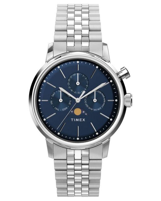Timex Gray Marlin Moonphase Watch Tw2W51300 Stainless Steel (Archived) for men