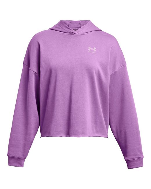 Under Armour Purple Ua Rival Terry Hooded Neck Long Sleeve Sweatshirt