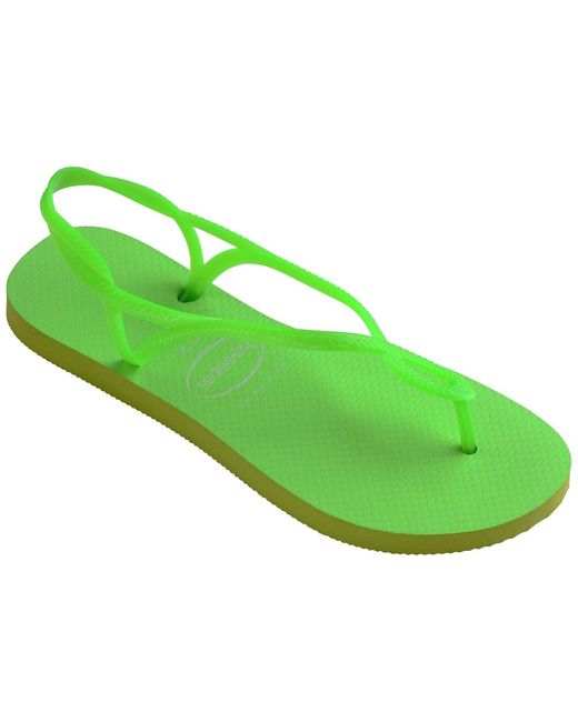 Havaianas Green Neon Thong Toe Flip Flop Sandals