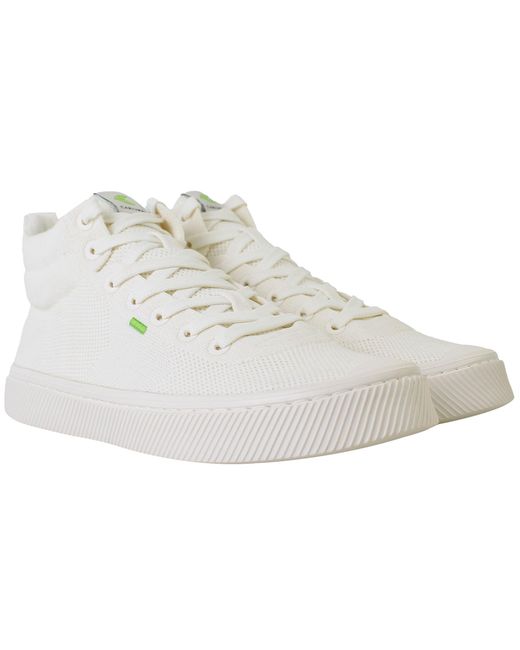 CARIUMA White Ibi High Knit Off Plimsolls