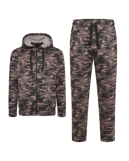 KAM Jeanswear Gray Forge Original Camo Tracksuit Set for men