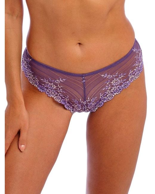 Wacoal Purple Embrace Lace Tanga