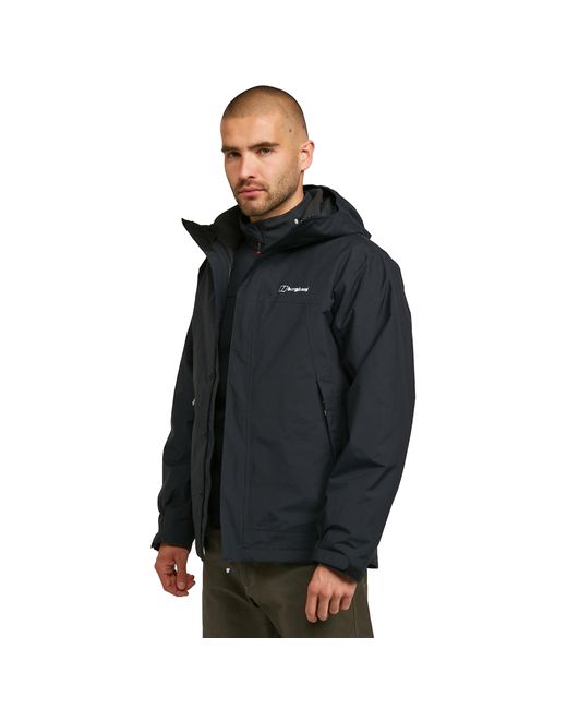 Berghaus Black Stormcloud Prime 3-In-1 Waterproof Jacket With Adjustable Hood for men