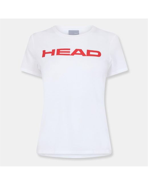 Head White Lucy Wordmark Crew Neck Short Sleeve Jersey T-Shirt