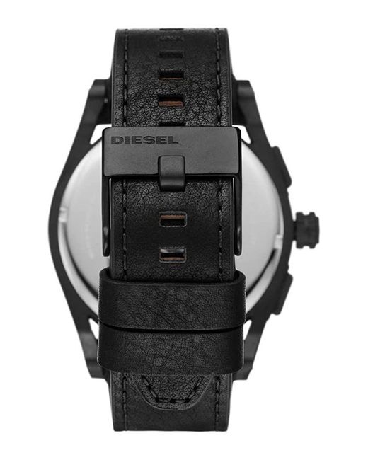 DIESEL Black Timeframe Watch Dz4544 Leather for men