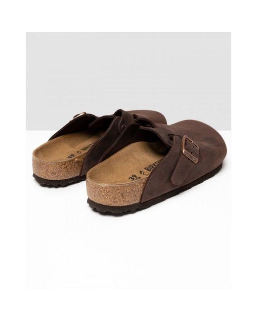 Birkenstock Brown Boston Leather Sandals