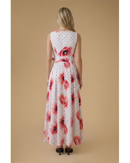 Oasis White Square Neck Cotton Occasion Maxi Dress