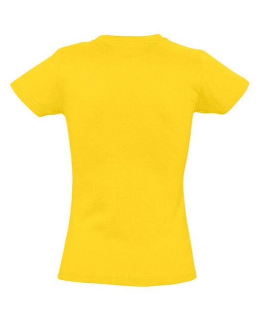 Sol's Yellow Ladies Imperial Heavy Short Sleeve T-Shirt Cotton