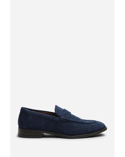 Where's That From Blue Gavin Suede Slip On Penny Loafer for men